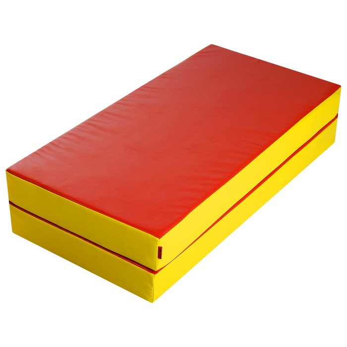 Мат ONLYTOP, 100х100х10 см, 1 сложение, цвет красный/жёлтый - фото 1909928531