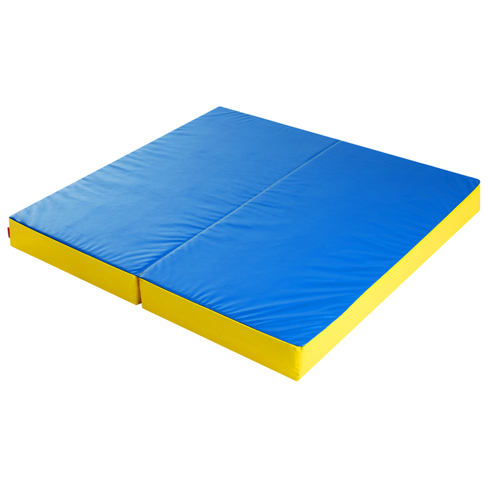 Мат ONLITOP, 100х100х10 см, 1 сложение, цвет синий/жёлтый - фото 1909928534