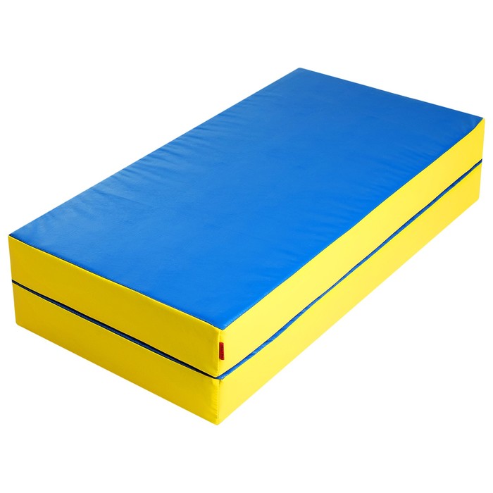 Мат ONLITOP, 100х100х10 см, 1 сложение, цвет синий/жёлтый - фото 1909928535