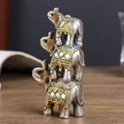 Фигурка полистоун «Пирамида из 3-х слонов в попонах с бахромой», 11.8×6.7×2.8 см - Фото 4