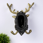 Настенные крючки декоративные «Золотой олень», чугун, 22.5×18.5×9.5 см - Фото 4