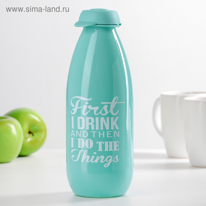 Бутылка для молока «Мармеладка», 1 л, цвет МИКС - Фото 1