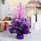 Искусственная ёлка настольная «Зимнее волшебство. Двойная», 30 см, с шарами, ветки ПВХ отгибаются, фиолетовая - Фото 3