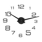 Часы-наклейка, серия: DIY, "Мита", плавный ход, d-120 см, 1 АА, черные - фото 6445085