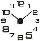 Часы-наклейка, серия: DIY, "Мита", плавный ход, d-120 см, 1 АА, черные - Фото 1