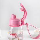 Бутылка для воды пластиковая «Фламинго», 500 мл, цвет розовый - Фото 3