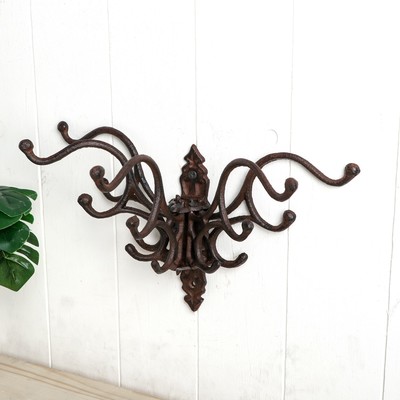 Настенные крючки декоративные «Изгибы», чугун, 18×19.5×34 см