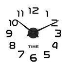 Часы-наклейка, серия: DIY, "Элегант", дискретный ход, d-120 см, 1 АА, черные - фото 298167127