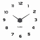 Часы настенные интерьерные, 3d «Элегант», дискретный ход, наклейка, большие, d=120 см, чёрные - Фото 1