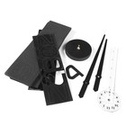 Часы настенные интерьерные, 3d «Элегант», дискретный ход, наклейка, большие, d=120 см, чёрные - Фото 3