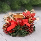 подсвечник на две свечи шишки пуансетия (набор 2шт) 12*24 см - Фото 2