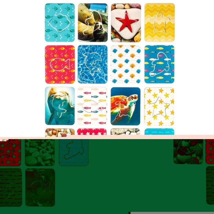 Доски Сегена «Морские животные», набор 18 шт., размер досочки: 6.5 × 8.5 см - фото 1899675140