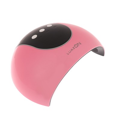 Лампа для гель-лака Luazon LUF-17, LED, 24 Вт, 8 диодов, таймер 60/90/120 с, USB, розовая
