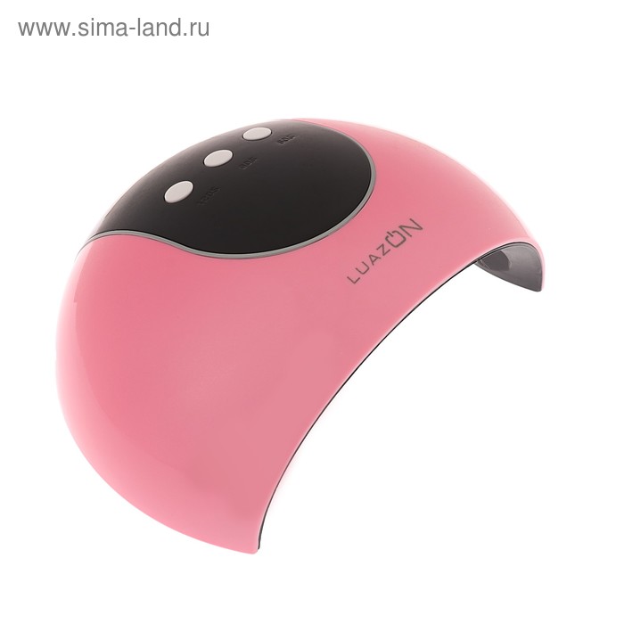Лампа для гель-лака Luazon LUF-17, LED, 24 Вт, 8 диодов, таймер 60/90/120 с, USB, розовая - Фото 1
