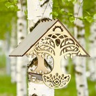 Kopмушка для птиц «Узорное дерево», 23 × 21 × 15 см - Фото 1