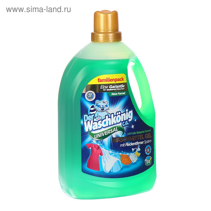 Жидкое средство для стирки Der Waschkönig C.G Universal, гель, универсальное, 3.3 л - Фото 1