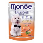 Влажный корм Monge Dog Grill Pouch для собак, лосось, 100 г - Фото 1