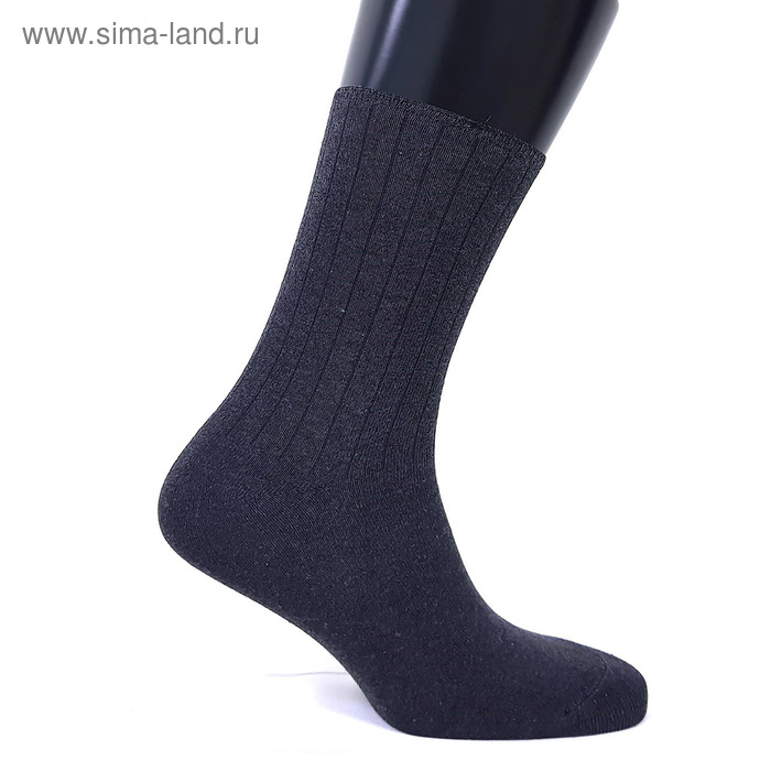 Носки мужские с медицинской резинкой, цвет тёмно-серый, размер 29 - Фото 1