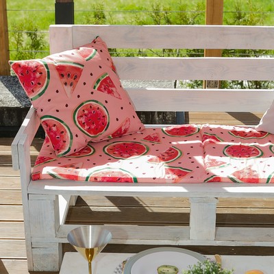 Декоративная подушка уличная «Этель» Арбузы, 45×45 см, репс с пропиткой ВМГО, 100% хлопок