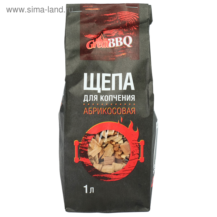 Щепа GreatBBQ, абрикос, 1 л - Фото 1