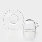 Чайный сервиз «Гламур», 12 предметов: чашки 250 мл 6 шт., блюдца 6 шт., стекло, прозрачный - Фото 4