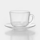 Чайный сервиз «Гламур», 12 предметов: чашки 250 мл 6 шт., блюдца 6 шт., стекло, прозрачный - Фото 5