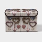 Короб стеллажный для хранения с крышкой «Сердца», 37×24×24 см - Фото 2
