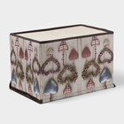 Короб стеллажный для хранения с крышкой «Сердца», 37×24×24 см - Фото 5