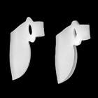 Корректоры - разделители для пальцев ног, с накладкой на косточку большого пальца, 1 разделитель, силиконовые, 7×4 см, пара, белые - Фото 5