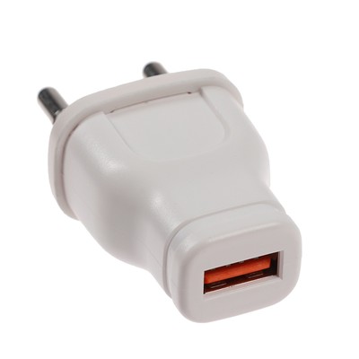 Сетевое зарядное устройство LuazON, модель LPA-19, USB, 1 А, белое