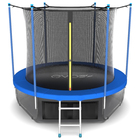 Батут EVO JUMP Internal 6 ft, d=183 см, с внутренней защитной сеткой и лестницей + нижняя сеть, синий - Фото 1