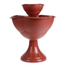 Клумба «Водопад», 2 яруса, 33.5 л, d=27-55 см, бортик h=60 см, пластиковая, коричневая - Фото 2