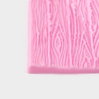 Молд Доляна «Кора дерева», силикон, 10,5×10,3×0,,3 см, цвет розовый - Фото 4