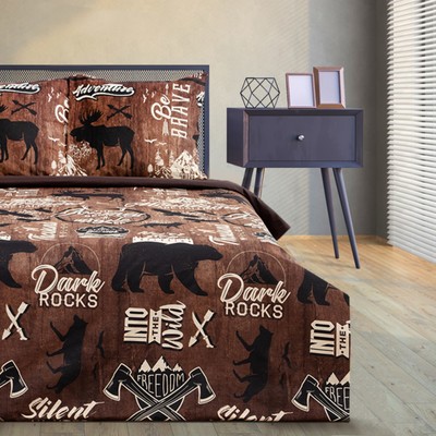 Постельное бельё "Этель" 1.5 сп Dark rock's 143х215 см, 150х214 см, 70х70 см -2 шт, бязь