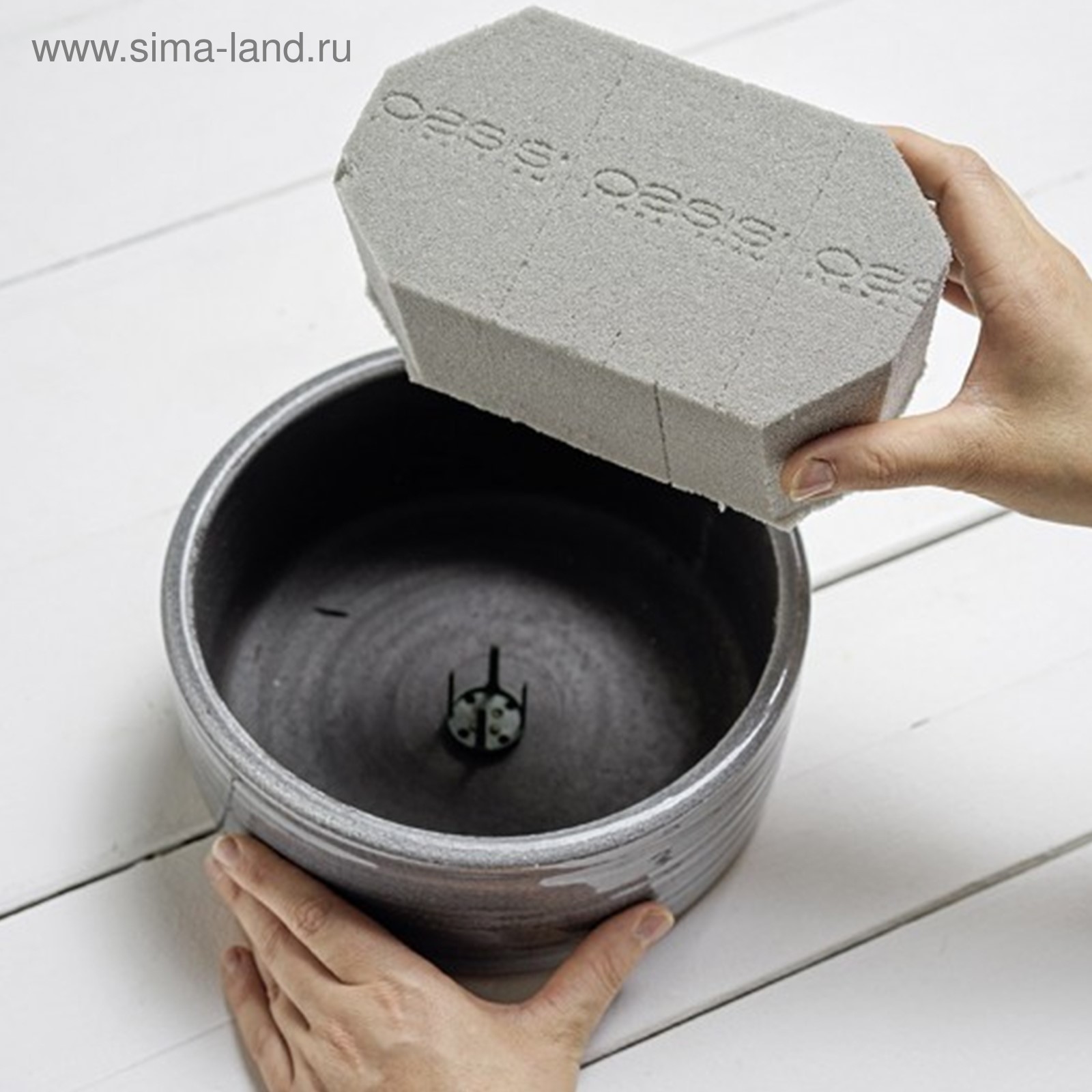 Губка флористическая "Оазис Сухой кирпич", 23 х 11 х 8 см (4285707 ...