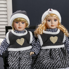 Кукла коллекционная парочка набор 2 шт "Геля и Дима на скамейке" 30х29х15 см - Фото 5