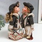 Кукла коллекционная парочка поцелуй набор 2 шт "Галя и Сева в серых курточках" 30 см - фото 8808203