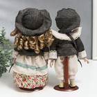 Кукла коллекционная парочка поцелуй набор 2 шт "Галя и Сева в серых курточках" 30 см - Фото 3