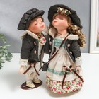 Кукла коллекционная парочка поцелуй набор 2 шт "Галя и Сева в серых курточках" 30 см - Фото 4