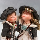 Кукла коллекционная парочка поцелуй набор 2 шт "Галя и Сева в серых курточках" 30 см - Фото 5