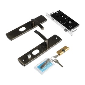 УЦЕНКА Комплект замка для китайской двери R=1R, с ц/м, с ручками, правый 4298453