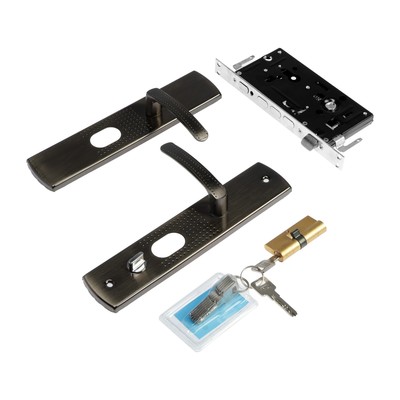УЦЕНКА Комплект замка для китайской двери R=1R, с ц/м, с ручками, правый