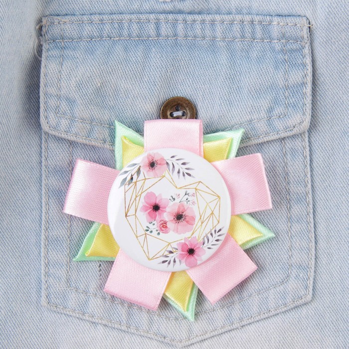 Значок закатной "Сердце" - Фото 1