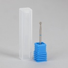 Фреза алмазная для маникюра «Шар», средняя зернистость, 2.5 мм, в пластиковом футляре - Фото 3