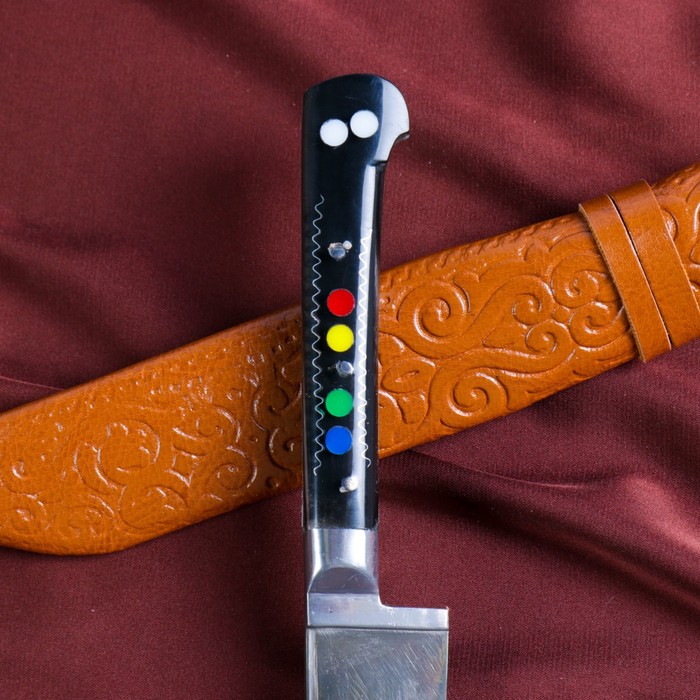 Нож Пчак Шархон - оргстекло, ёрма, гарда олово ШХ-15, клинок 11-12 см МИКС - фото 1905548738