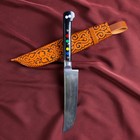 Нож Пчак Шархон - оргстекло, ёрма, гарда олово ШХ-15, клинок 11-12 см МИКС - Фото 13