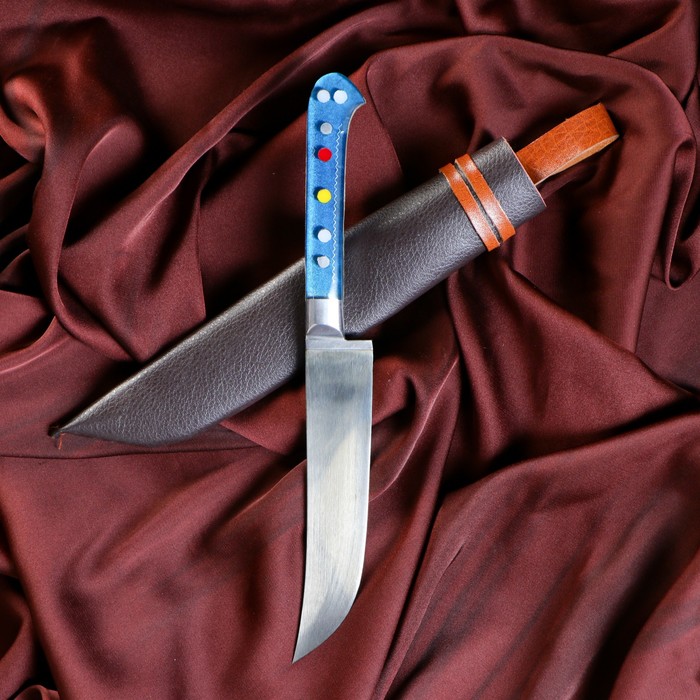 Нож Пчак Шархон - оргстекло, ёрма, гарда олово ШХ-15, клинок 11-12 см МИКС - фото 1905548730