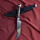 Нож Пчак Шархон - оргстекло, ёрма, гарда олово ШХ-15, клинок 11-12 см МИКС - Фото 7