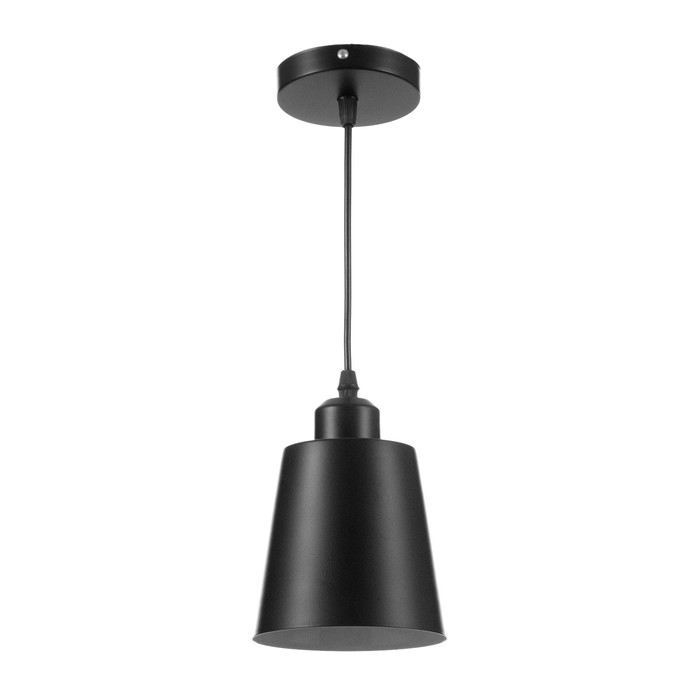 Светильник BayerLux Подвес "Цилиндр" 1x40Вт E27 черный 13х13х16-96 см - Фото 1