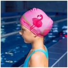Шапочка для плавания детская ONLYTOP «Фламинго», тканевая, обхват 46-52 см - фото 8457550